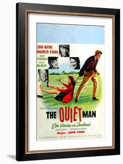 The Quiet Man, German Movie Poster, 1952-null-Framed Art Print