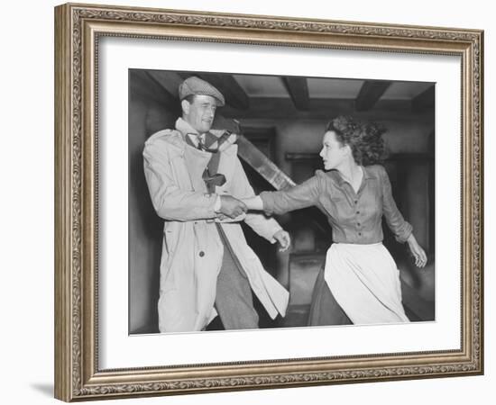 The Quiet Man, John Wayne, Maureen O'Hara, 1952-null-Framed Photo