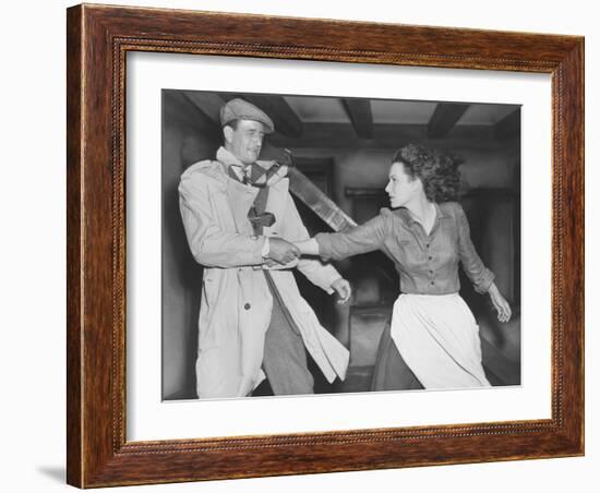 The Quiet Man, John Wayne, Maureen O'Hara, 1952-null-Framed Photo