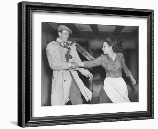 The Quiet Man, John Wayne, Maureen O'Hara, 1952-null-Framed Photo