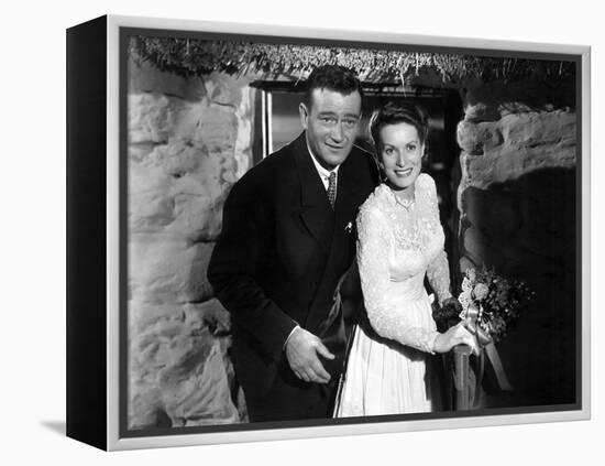 The Quiet Man, John Wayne, Maureen O'Hara, 1952-null-Framed Stretched Canvas