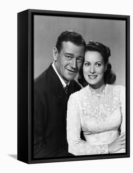 The Quiet Man, John Wayne, Maureen O'Hara, 1952-null-Framed Stretched Canvas