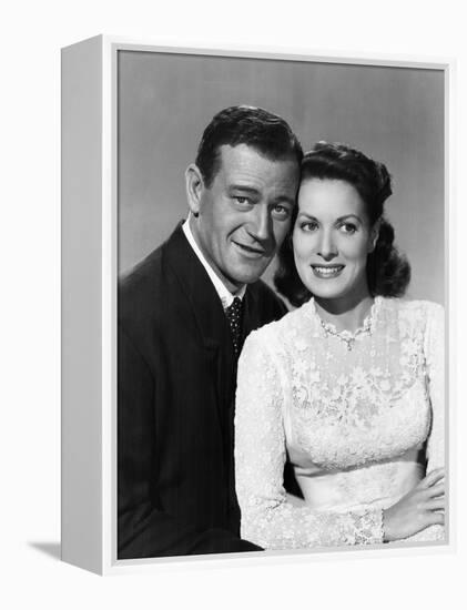 The Quiet Man, John Wayne, Maureen O'Hara, 1952-null-Framed Stretched Canvas