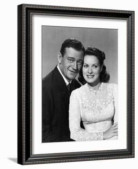 The Quiet Man, John Wayne, Maureen O'Hara, 1952-null-Framed Photo