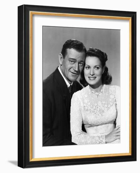 The Quiet Man, John Wayne, Maureen O'Hara, 1952-null-Framed Photo