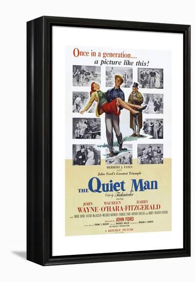 The Quiet Man, Maureen O'Hara, John Wayne, Barry Fitzgerald, 1952-null-Framed Stretched Canvas