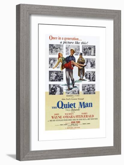 The Quiet Man, Maureen O'Hara, John Wayne, Barry Fitzgerald, 1952-null-Framed Premium Giclee Print