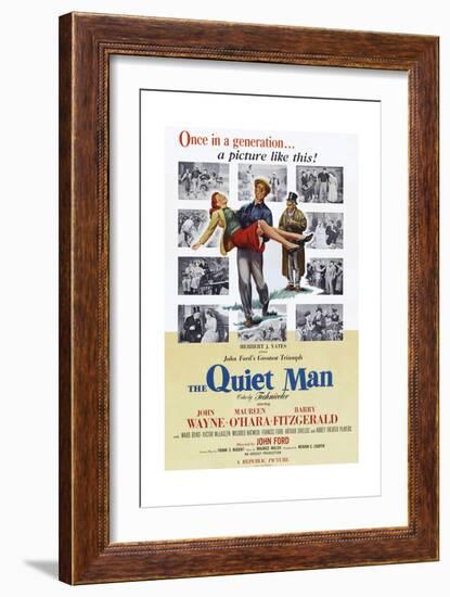 The Quiet Man, Maureen O'Hara, John Wayne, Barry Fitzgerald, 1952-null-Framed Premium Giclee Print