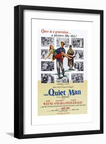 The Quiet Man, Maureen O'Hara, John Wayne, Barry Fitzgerald, 1952-null-Framed Premium Giclee Print