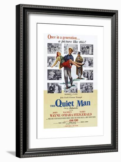 The Quiet Man, Maureen O'Hara, John Wayne, Barry Fitzgerald, 1952-null-Framed Premium Giclee Print