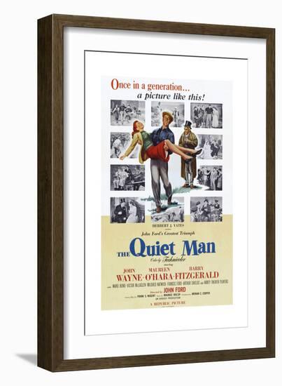 The Quiet Man, Maureen O'Hara, John Wayne, Barry Fitzgerald, 1952-null-Framed Art Print