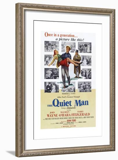 The Quiet Man, Maureen O'Hara, John Wayne, Barry Fitzgerald, 1952-null-Framed Art Print