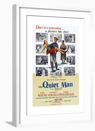 The Quiet Man, Maureen O'Hara, John Wayne, Barry Fitzgerald, 1952-null-Framed Art Print