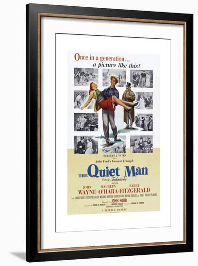 The Quiet Man, Maureen O'Hara, John Wayne, Barry Fitzgerald, 1952--Framed Art Print