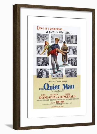 The Quiet Man, Maureen O'Hara, John Wayne, Barry Fitzgerald, 1952-null-Framed Art Print