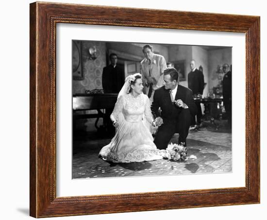 The Quiet Man, Maureen O'Hara, Victor McLaglen, John Wayne, Ward Bond, Barry Fitzgerald, 1952-null-Framed Photo