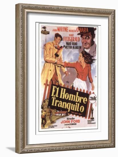 The Quiet Man, Spanish Movie Poster, 1952-null-Framed Art Print