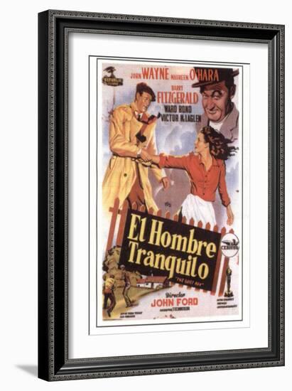 The Quiet Man, Spanish Movie Poster, 1952-null-Framed Art Print