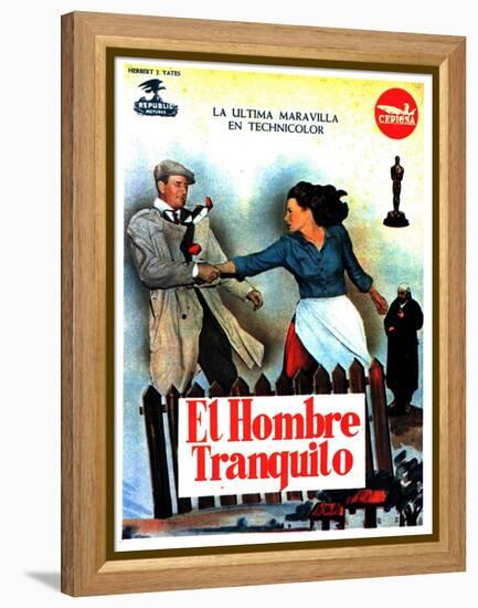 The Quiet Man, Spanish Movie Poster, 1952-null-Framed Stretched Canvas