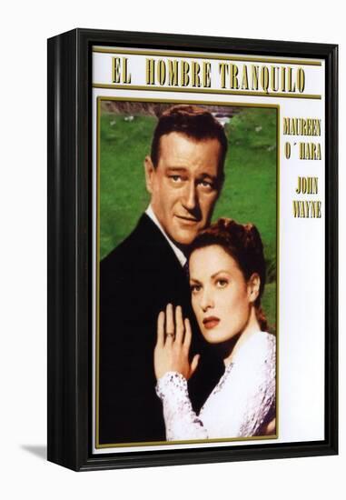 The Quiet Man, Spanish Movie Poster, 1952-null-Framed Stretched Canvas