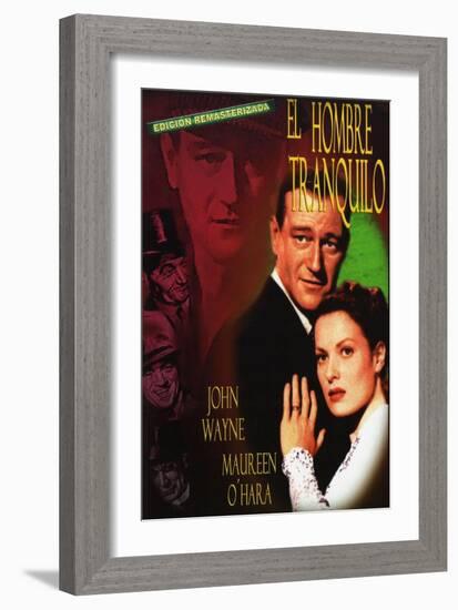 The Quiet Man, Spanish Movie Poster, 1952-null-Framed Premium Giclee Print