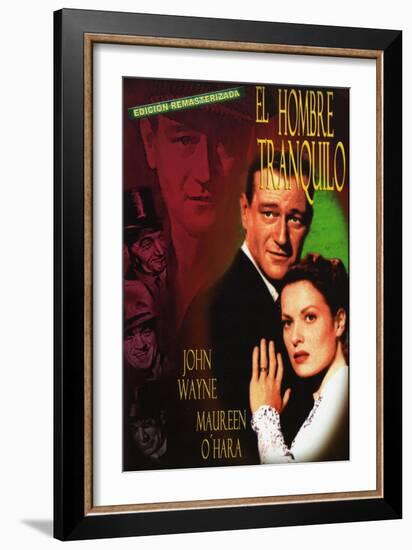 The Quiet Man, Spanish Movie Poster, 1952-null-Framed Premium Giclee Print