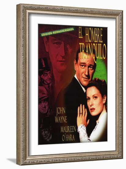 The Quiet Man, Spanish Movie Poster, 1952-null-Framed Art Print