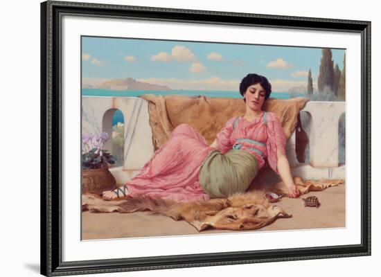 The Quiet Pet-John William Godward-Framed Giclee Print