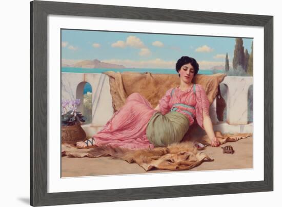 The Quiet Pet-John William Godward-Framed Giclee Print