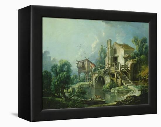 The Quiquengrogne Windmill at Charenton, or the Charenton Windmill, C.1750-60 (Oil on Canvas)-Francois Boucher-Framed Premier Image Canvas