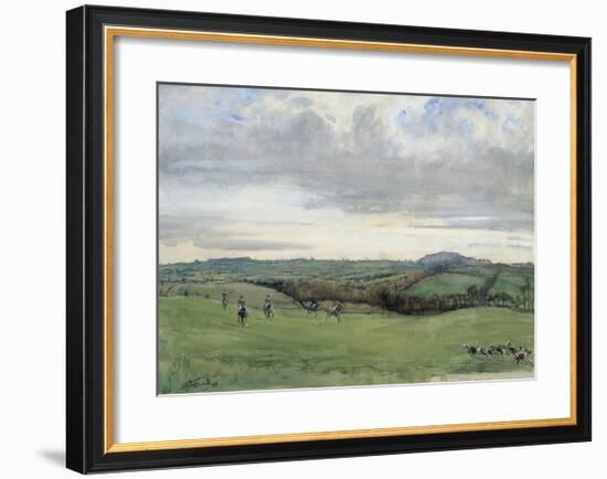 The Quorn, Coplow From Quemby-Lionel Edwards-Framed Premium Giclee Print