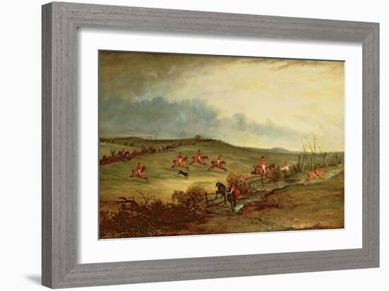 The Quorn in Full Cry Near Tiptoe Hill-John E. Ferneley-Framed Giclee Print