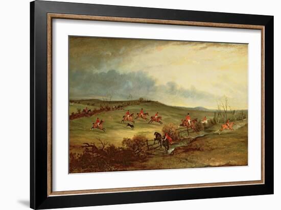 The Quorn in Full Cry Near Tiptoe Hill-John E. Ferneley-Framed Giclee Print