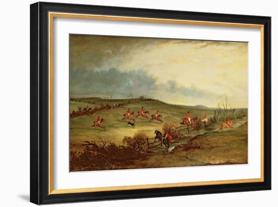 The Quorn in Full Cry Near Tiptoe Hill-John E. Ferneley-Framed Giclee Print