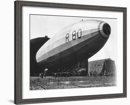 The R80 Airship Being Launched from Its Shed, July 1920-null-Framed Photographic Print