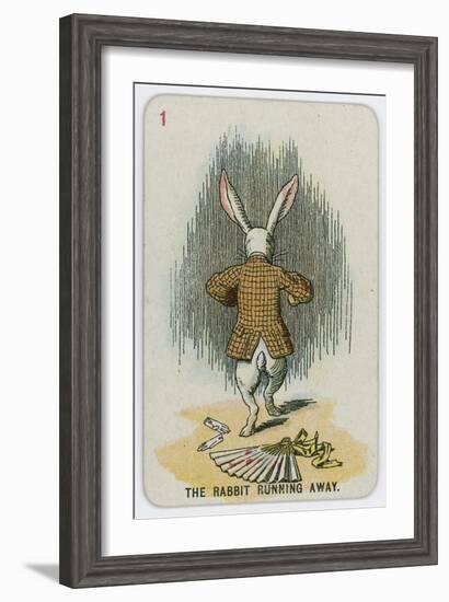 The Rabbit Running Away-John Tenniel-Framed Giclee Print