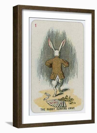 The Rabbit Running Away-John Tenniel-Framed Giclee Print