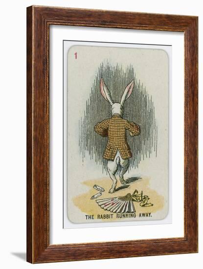 The Rabbit Running Away-John Tenniel-Framed Giclee Print