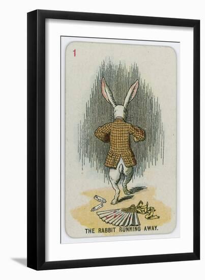 The Rabbit Running Away-John Tenniel-Framed Giclee Print