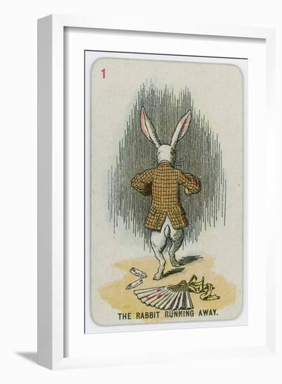 The Rabbit Running Away-John Tenniel-Framed Giclee Print