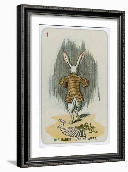 The Rabbit Running Away-John Tenniel-Framed Giclee Print