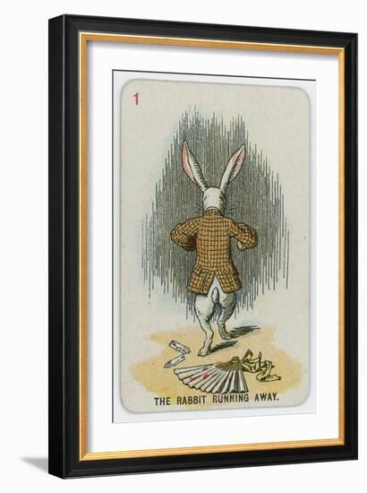 The Rabbit Running Away-John Tenniel-Framed Giclee Print
