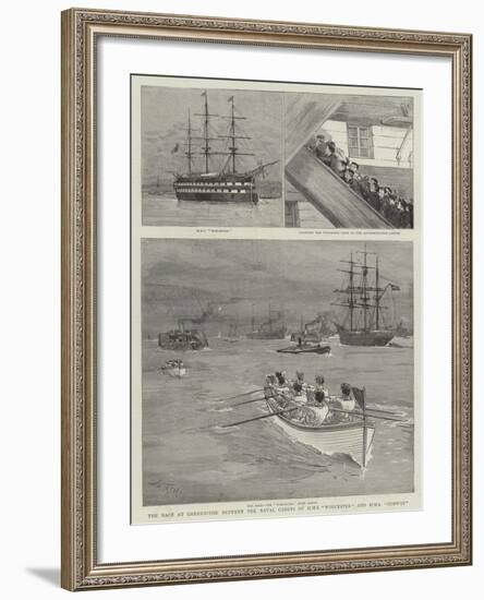 The Race at Greenhithe Between the Naval Cadets of HMS Worcester and HMS Conway-Joseph Nash-Framed Giclee Print