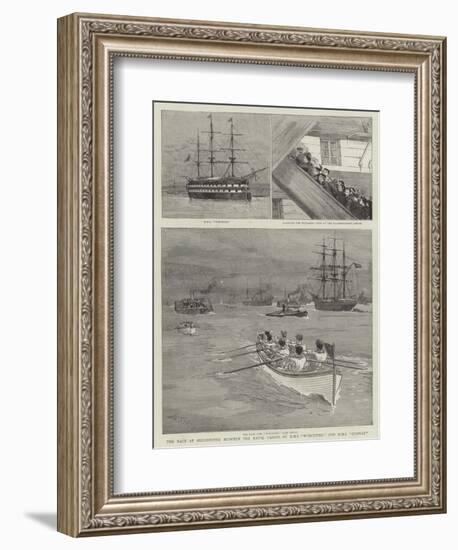 The Race at Greenhithe Between the Naval Cadets of HMS Worcester and HMS Conway-Joseph Nash-Framed Giclee Print