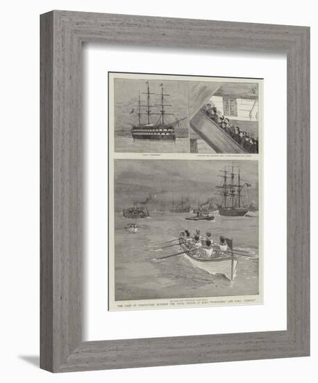 The Race at Greenhithe Between the Naval Cadets of HMS Worcester and HMS Conway-Joseph Nash-Framed Giclee Print