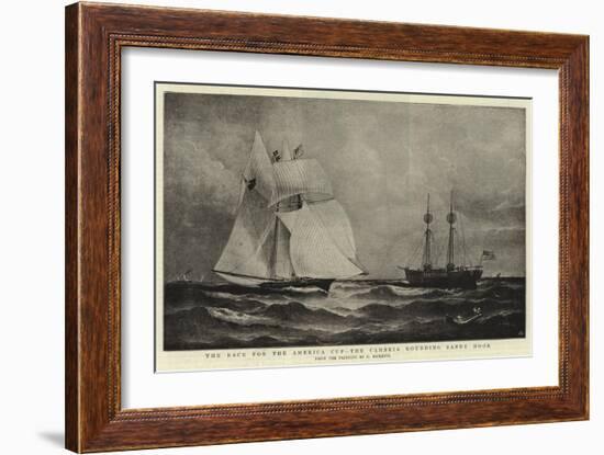 The Race for the America Cup, the Cambria Rounding Sandy Hook-Charles Ricketts-Framed Giclee Print