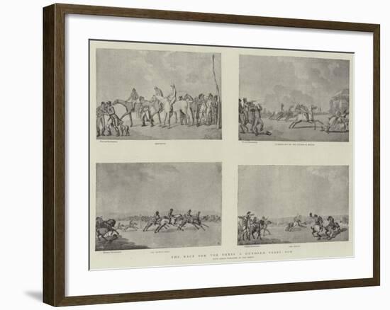 The Race for the Derby a Hundred Years Ago-Thomas Rowlandson-Framed Giclee Print