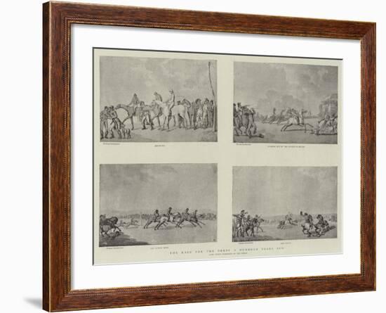 The Race for the Derby a Hundred Years Ago-Thomas Rowlandson-Framed Giclee Print