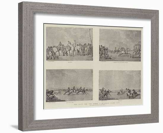 The Race for the Derby a Hundred Years Ago-Thomas Rowlandson-Framed Giclee Print