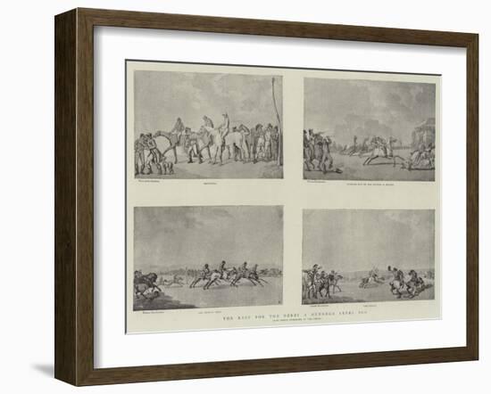 The Race for the Derby a Hundred Years Ago-Thomas Rowlandson-Framed Giclee Print